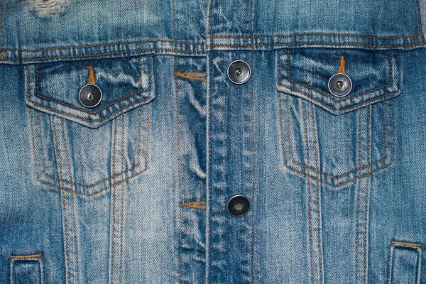 Texture of denim and pocket for background — Stock Photo, Image