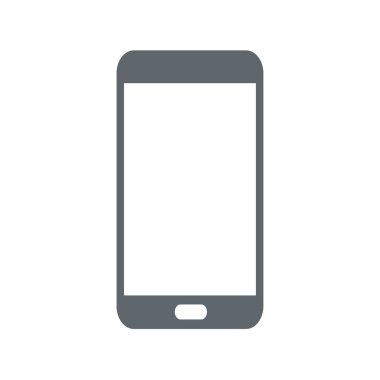 Akıllı telefon ikonu, dijital cihaz. Ftat vektör illüstrasyonu