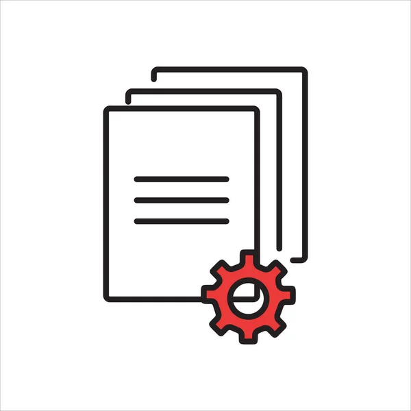 Documento Icono Botón Internet Concepto Negocio Vector Ilustración — Archivo Imágenes Vectoriales