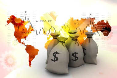 yatakta tutulması Doları 3D çizimi