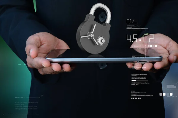 3D illustratie van Mobile Internet security Concept — Stockfoto