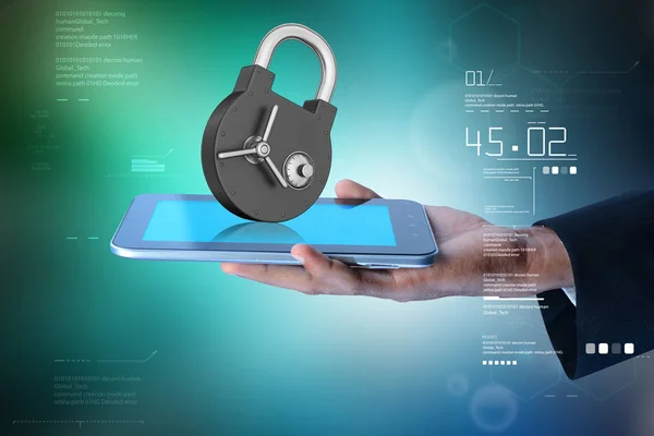 3D illustratie van Mobile Internet security Concept — Stockfoto