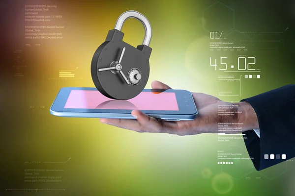 3d illustration of Mobile Internet security Concept — Stock Photo, Image