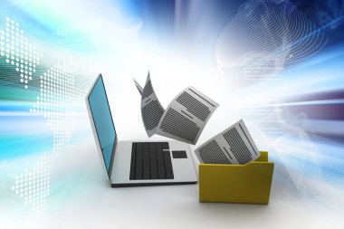 Veri aktarma dijital illüstrasyon