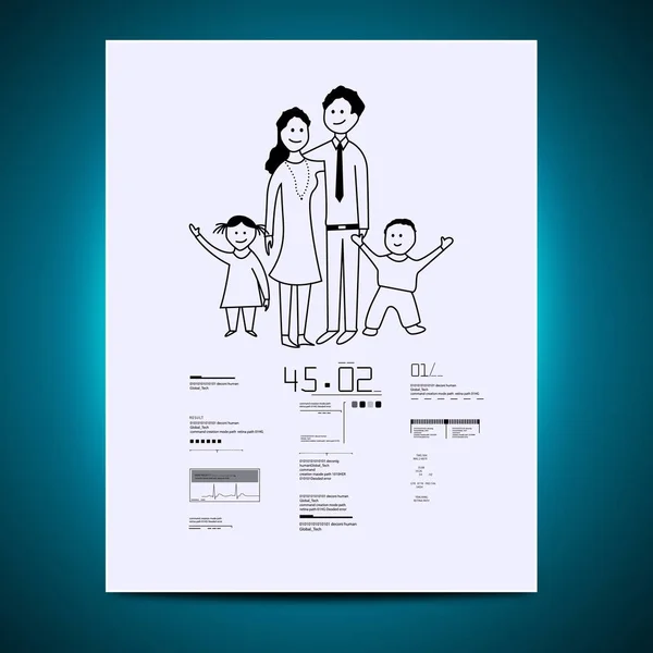 digital illustration of Family safety concept