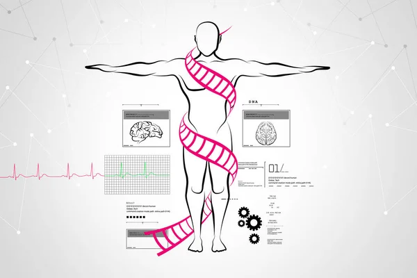 Ilustración digital del concepto de hombre sano — Foto de Stock