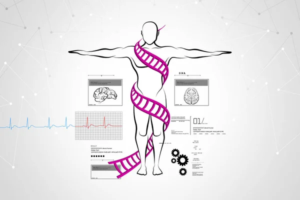 Ilustración digital del concepto de hombre sano —  Fotos de Stock