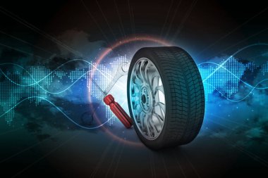 3D lastik değiştirme kavramı  