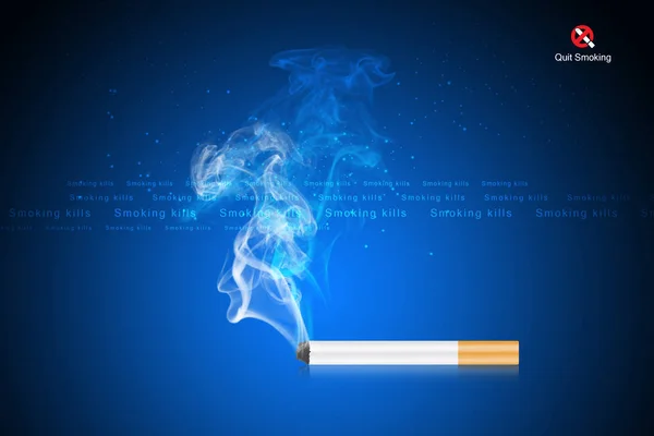 Cyfrowy ilustracja palenia papierosów — Zdjęcie stockowe