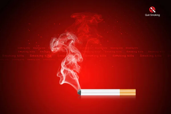 Digital illustration of Cigarette smoking — Stock Photo, Image