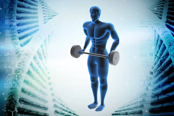 3D απεικόνιση της έννοιας του Fitness — Φωτογραφία Αρχείου