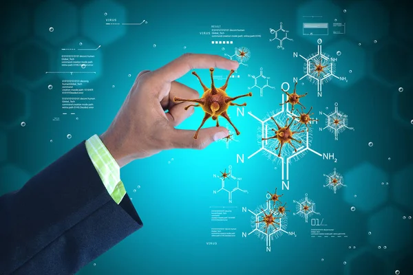 3d ilustración del hombre mostrando concepto de investigación — Foto de Stock