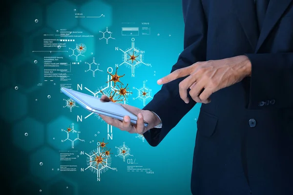 Man showing research concept — Stock Photo, Image