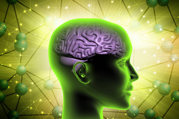 women head showing cosmic energy