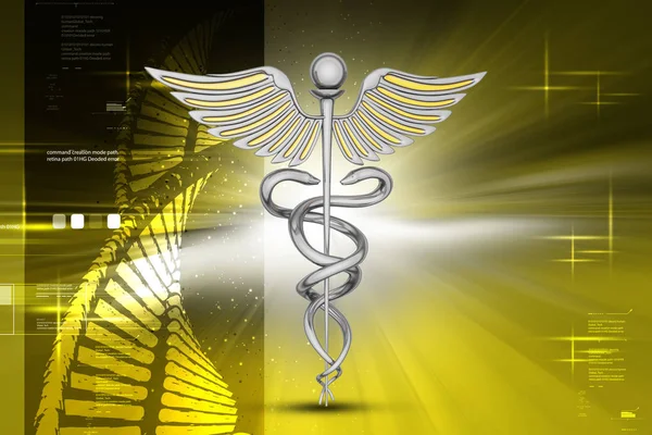 3d illustration of Medical symbol with dna cell — Stock Photo, Image