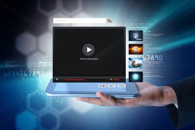 adam tıbbi teknoloji kavramı gösterilen dijital illüstrasyon 