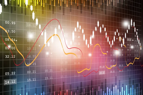 Digitale afbeelding van het analyseren van de gegevens in de beurs — Stockfoto