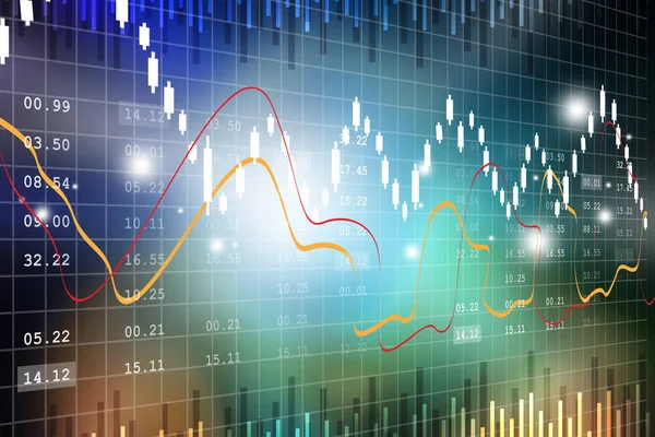 Digitale afbeelding van het analyseren van de gegevens in de beurs — Stockfoto