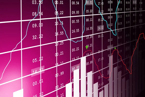 Цифровая иллюстрация анализа данных на фондовом рынке — стоковое фото