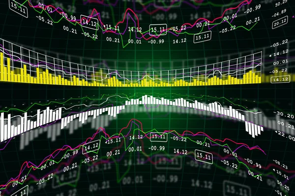 Digitale afbeelding van het analyseren van de gegevens in de beurs — Stockfoto