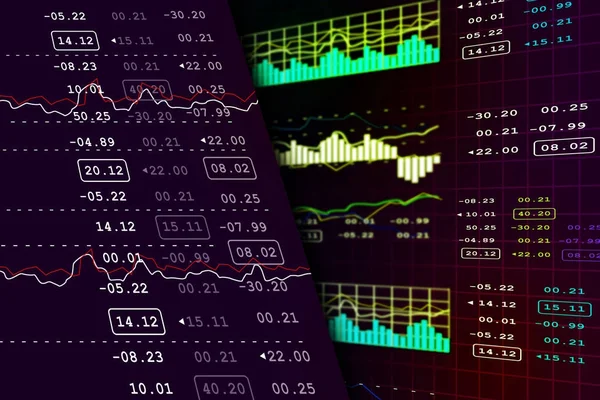 Digitale afbeelding van het analyseren van de gegevens in de beurs — Stockfoto