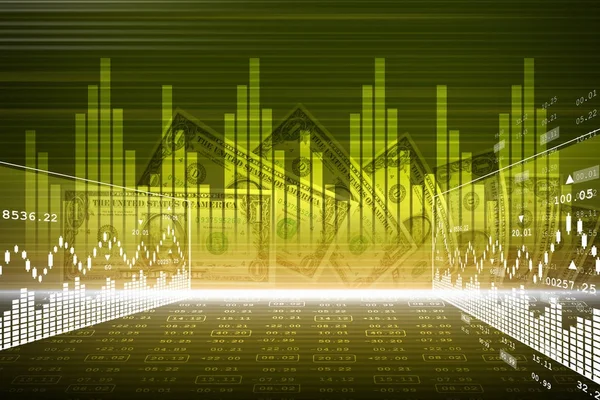 Digitale Illustration der Analyse von Börsenkurven — Stockfoto