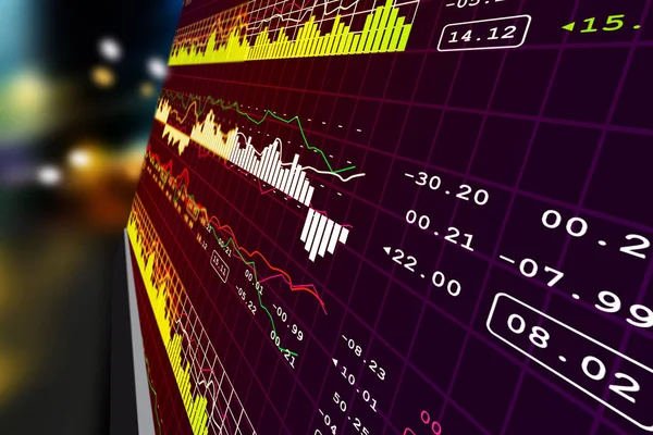 Digitale afbeelding van Data-analyse in de beurs — Stockfoto