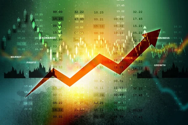 Borsa iş grafik dijital illüstrasyon — Stok fotoğraf