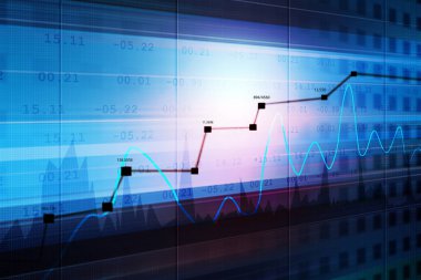 Borsa grafik analiz dijital illüstrasyon