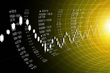 Borsa grafik analiz dijital illüstrasyon