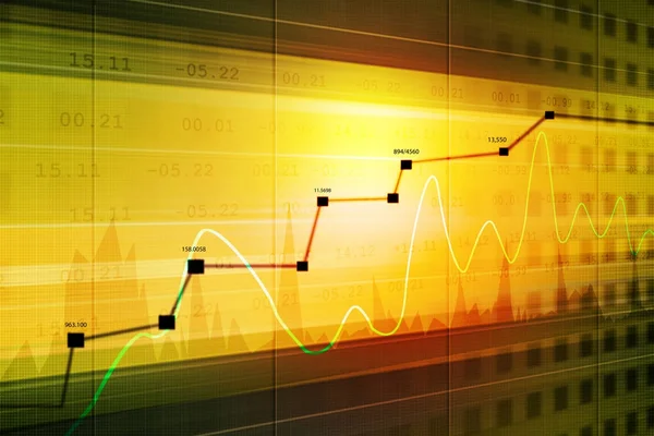 Digitale afbeelding van Stock market grafiek analyse — Stockfoto