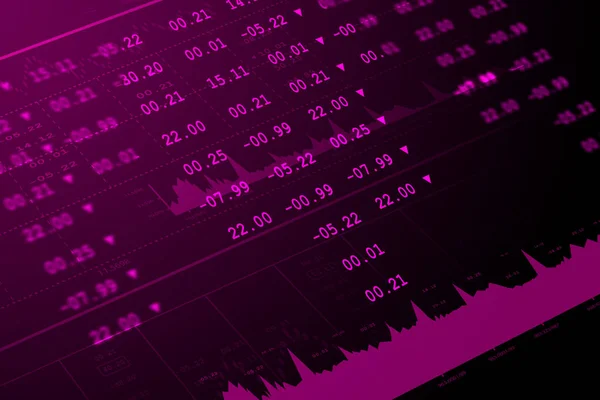 Digital illustration of Stock market graph analysis — Stock Photo, Image