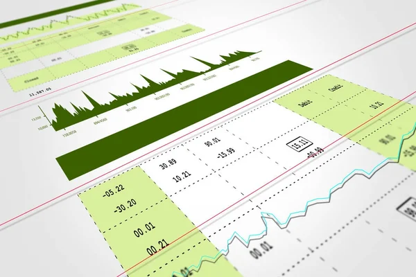 Digitale afbeelding van Stock market grafiek analyse — Stockfoto