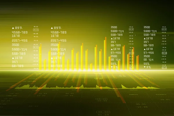 Digitale afbeelding voor verkoop groei graph in beurs — Stockfoto