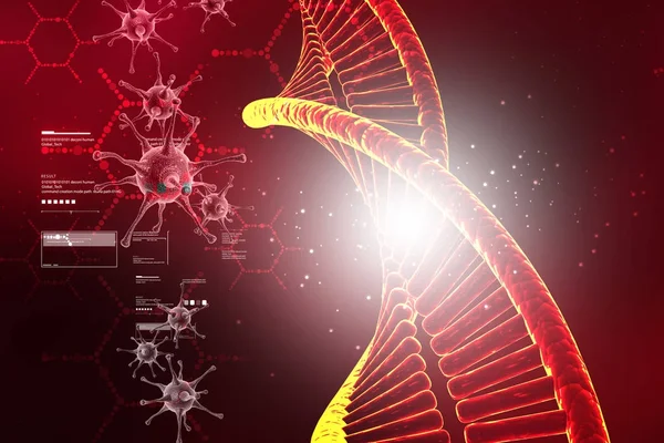 Illustration 3D de la structure de l'ADN — Photo