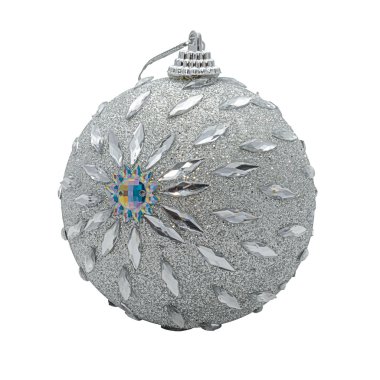 bir top şeklinde gümüş Noel dekorasyon