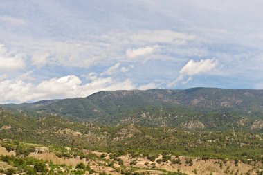 ormanlık Kıbrıs Troodos dağ yamaçları