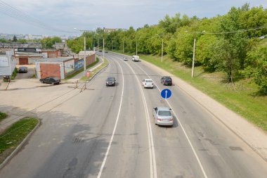 24 Mayıs, 2016: bir trafik küçük bir kasabada fotoğrafını. Cheboksary. 