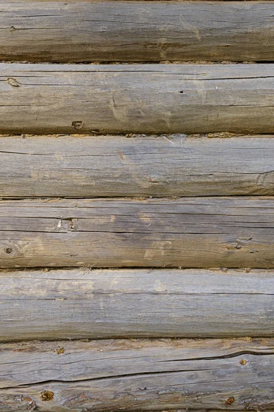 Velho tronco murado de vários troncos redondos — Fotografia de Stock