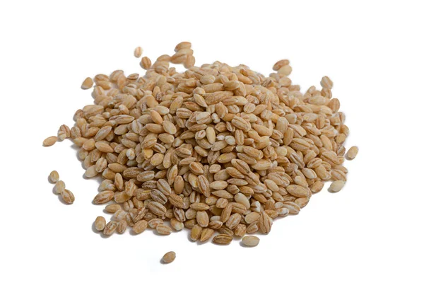 Grains of barley on a white background — Stock Photo, Image