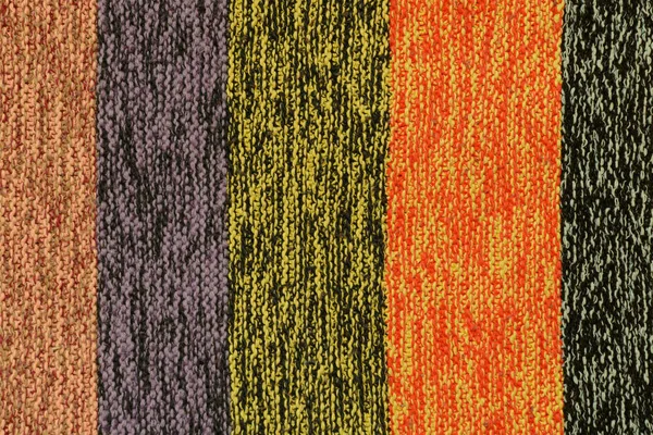 Tejido a rayas multicolor tejido a mano con patrón grande — Foto de Stock