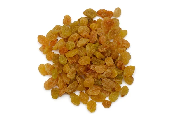 Bunch of dried light raisins on a white background — Stock Photo, Image