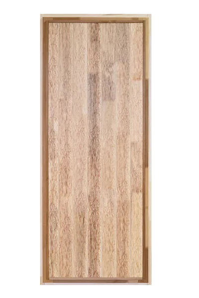 Drzwi drewniane wykonane z desek z ciemnymi falowanymi pasami — Zdjęcie stockowe