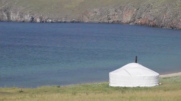 蒙古包。贝加尔湖。奥尔洪岛 — 图库视频影像