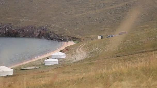 Yurta. Lago Baikal. Isla Olkhon — Vídeo de stock