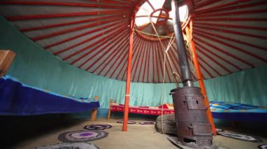 Yurt. Biraz içeri. Deniz Baykal. Olkhon Adası