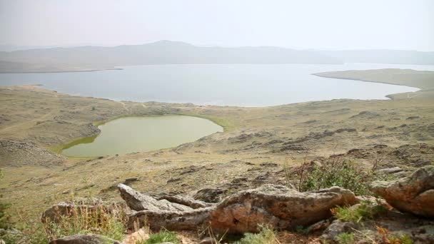 바이칼 호수입니다. 올혼 섬 풍경 — 비디오
