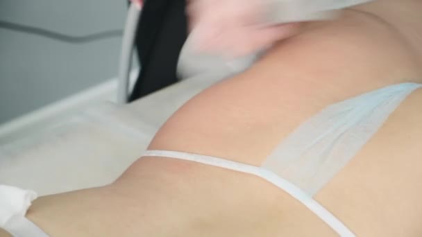 Masaje Vacío Celulitis Para Una Mujer — Vídeos de Stock