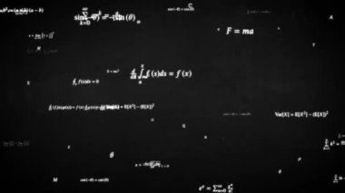 Tahtadaki Matematik Formülü Denklem Bilim Sembolleri - 4k Kusursuz Döngü Hareketi Arkaplan CanlandırmasıComment