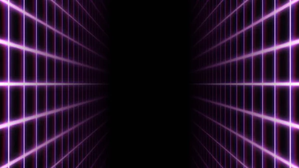 Rétro Synthwave 80s Neon Grid Net Lines and Parallel Planes - Texture de fond abstraite — Photo